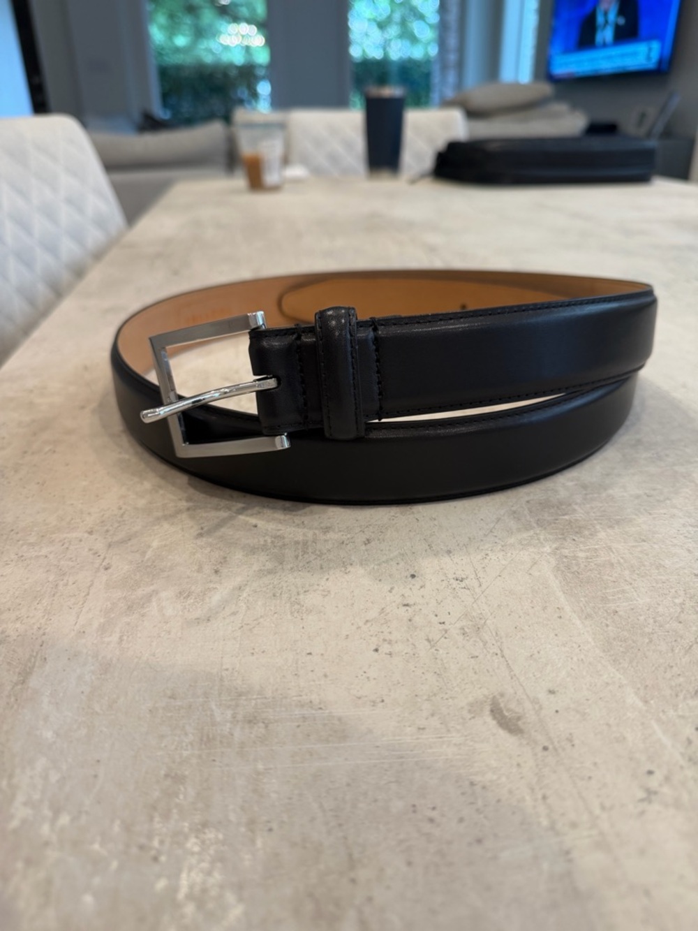 Allen Edmonds Wide Basic Dress Belt in Black